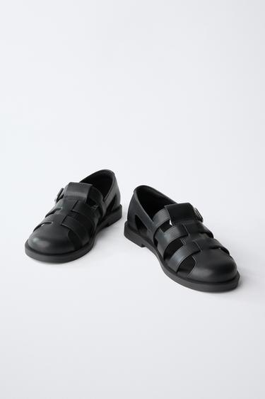 SANDALES STYLE PLAGE À BOUCLE - Noir de Zara - Image 2