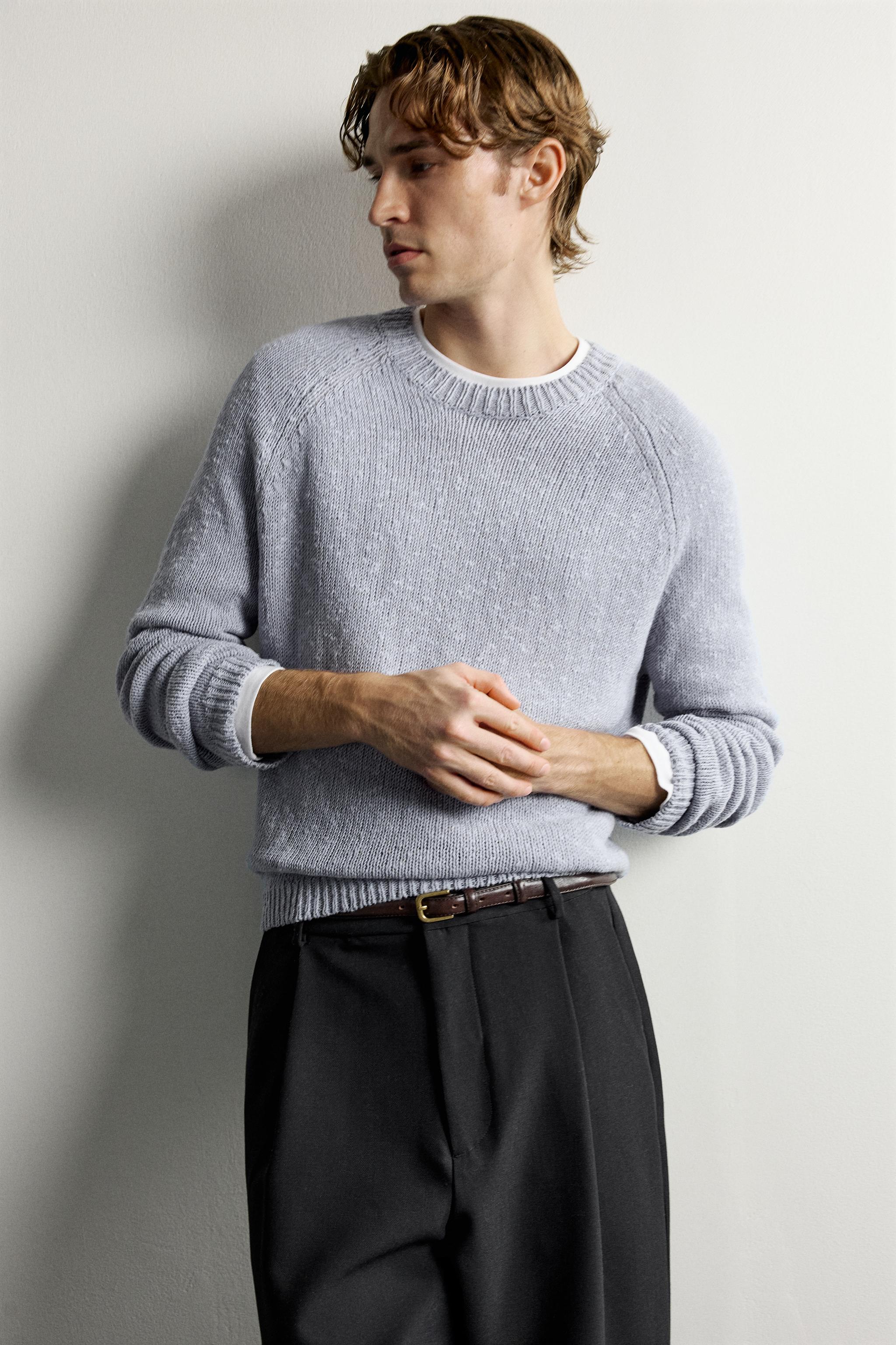 Zara DOKULU RELAXED FIT KAZAK görsel 5