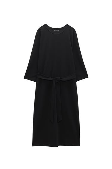 BELTED MIDI DRESS