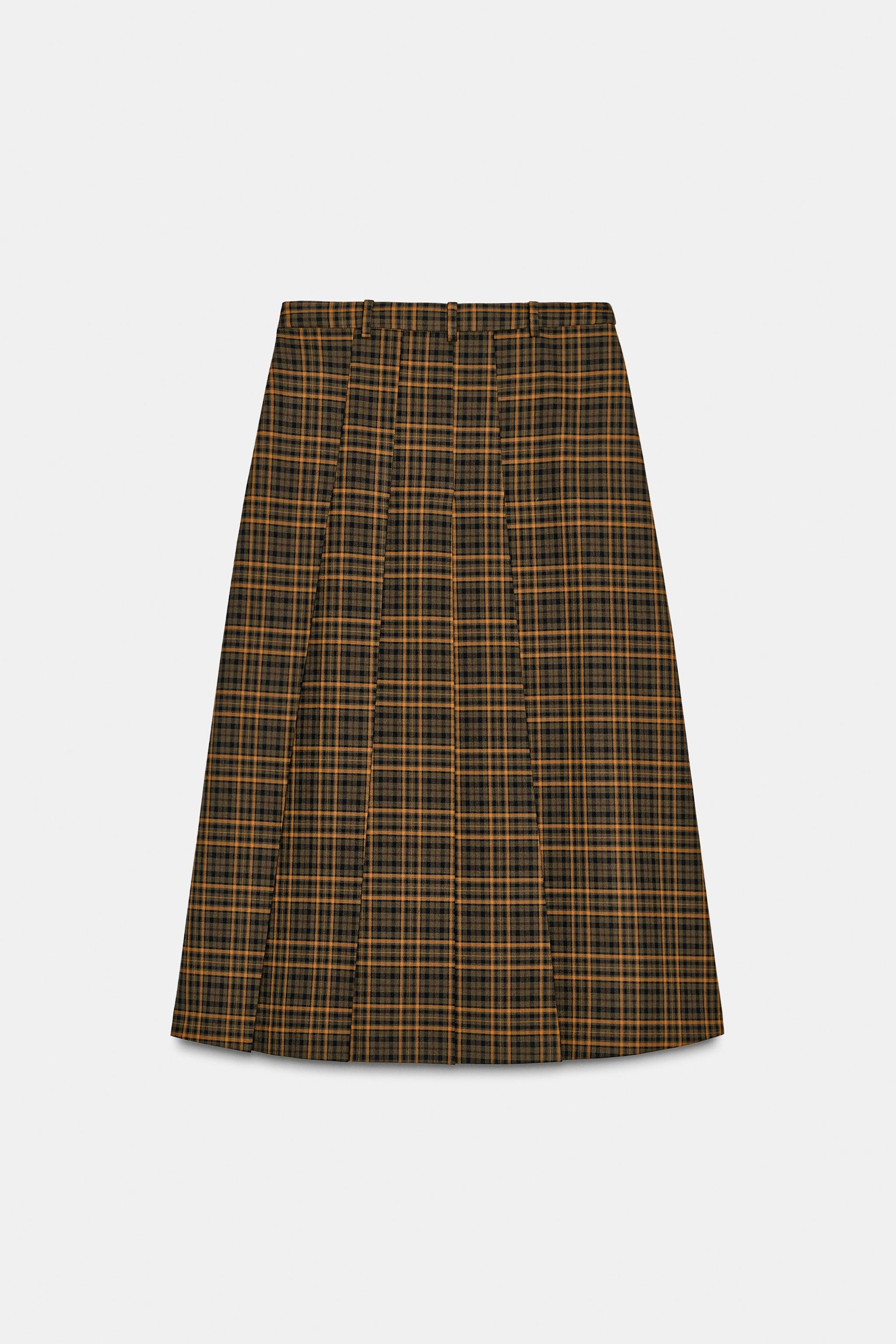 ZW COLLECTION PLAID MIDI SKIRT