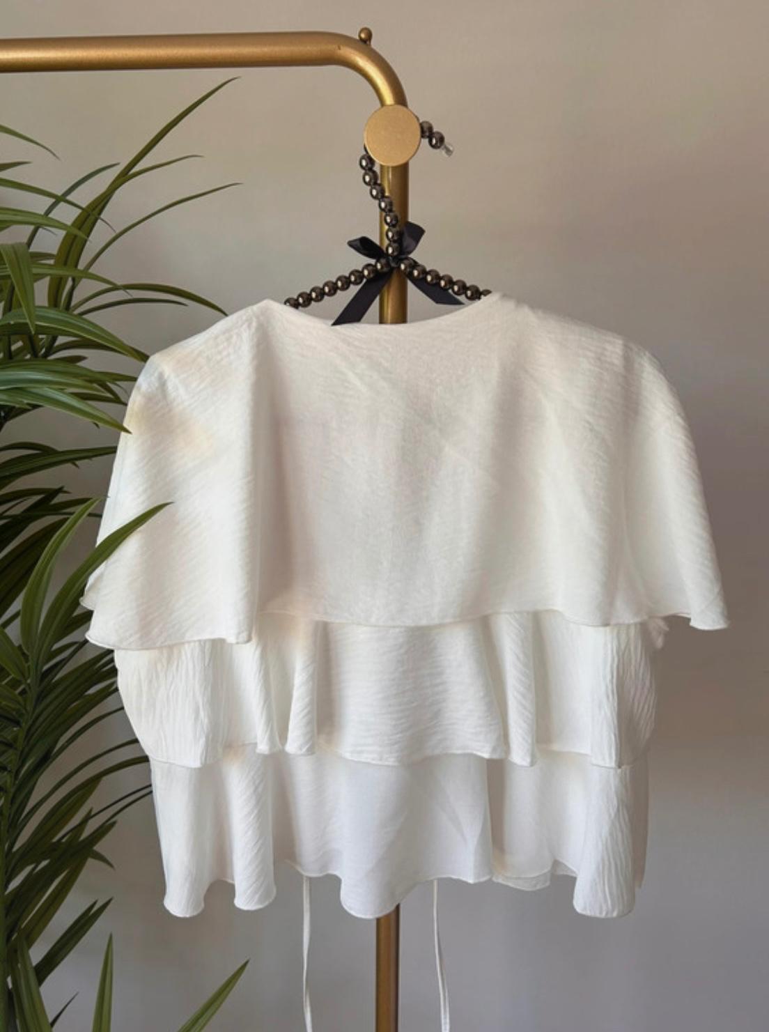 RUFFLED CAPE TOP - Image 2
