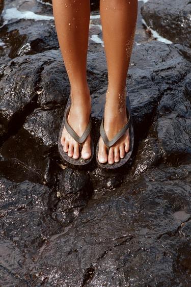 SANDALIA LAU INPRIMATUA - Lehoinabar-kolorea, Zara-rena