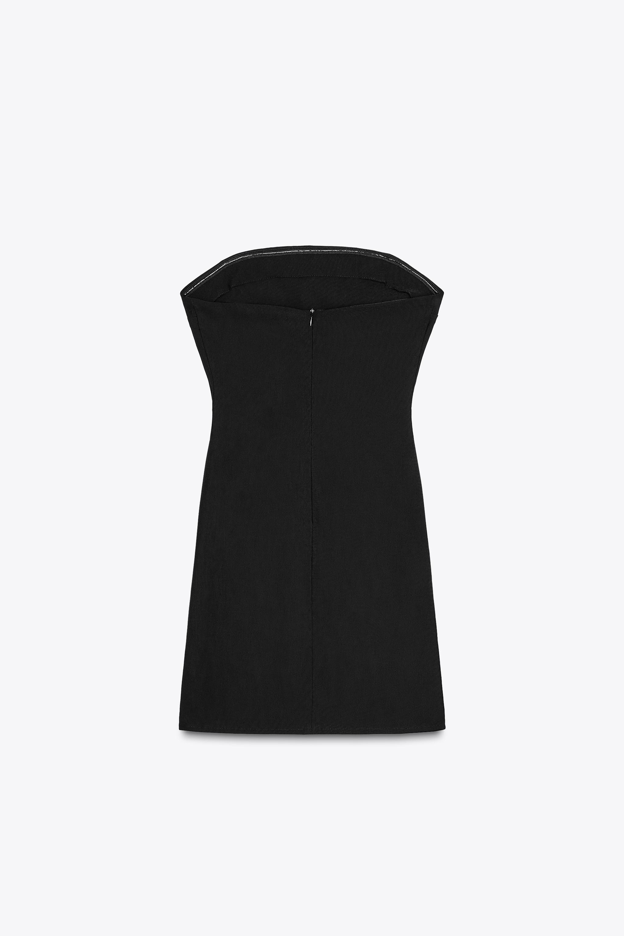 リボン付きミニワンピース - ブラック | ZARA Japan / 日本