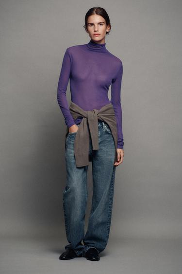 SUPIMA® HIGH-NECK T-SHIRT — Purple 2
