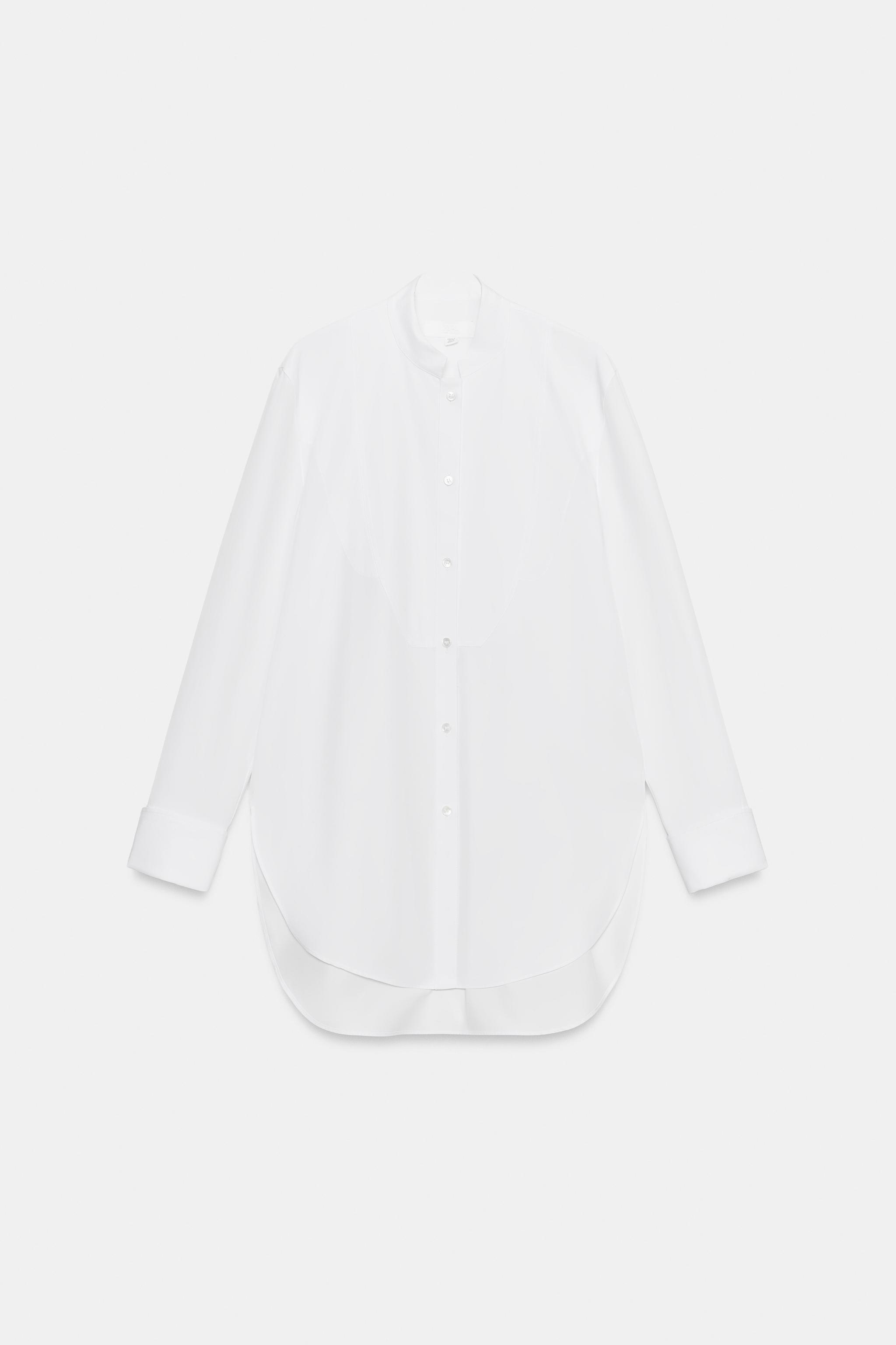 CHEMISE EN POPELINE À PLASTRON ZW COLLECTION