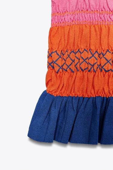 SMOCKED KNIT TOP - Multicoloured by Zara - Image 6
