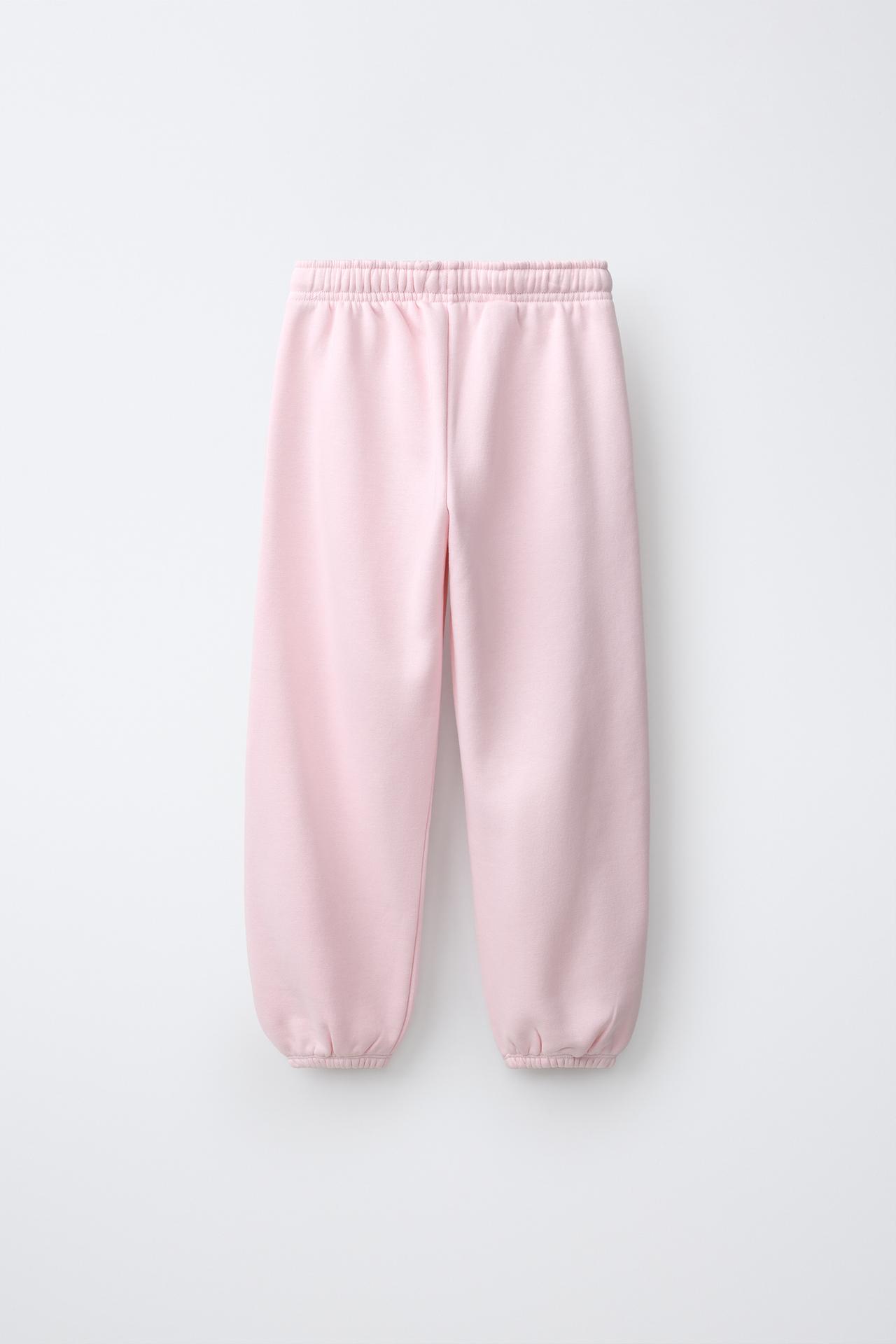 PLUSH JOGGING PANTS — Pink