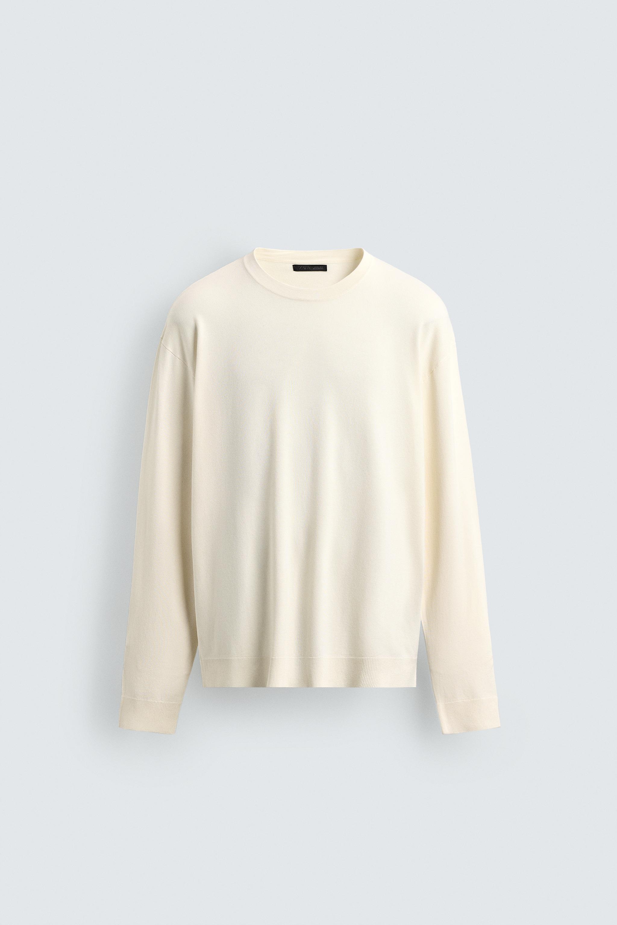 VISCOSE BLEND SWEATER - Oyster-white | ZARA United States