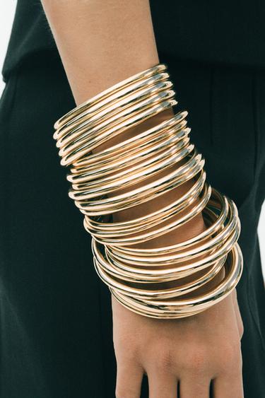 PACK OF METAL BRACELETS - Golden by Zara