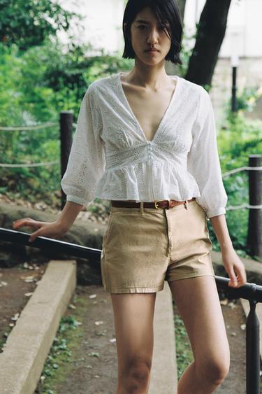 CUTWORK EMBROIDERY SHIRT - White by Zara