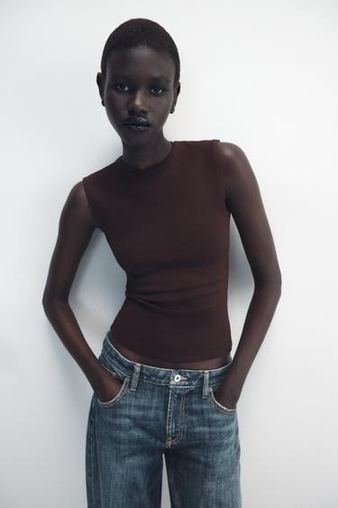 SLEEVELESS TOP - Brown by Zara