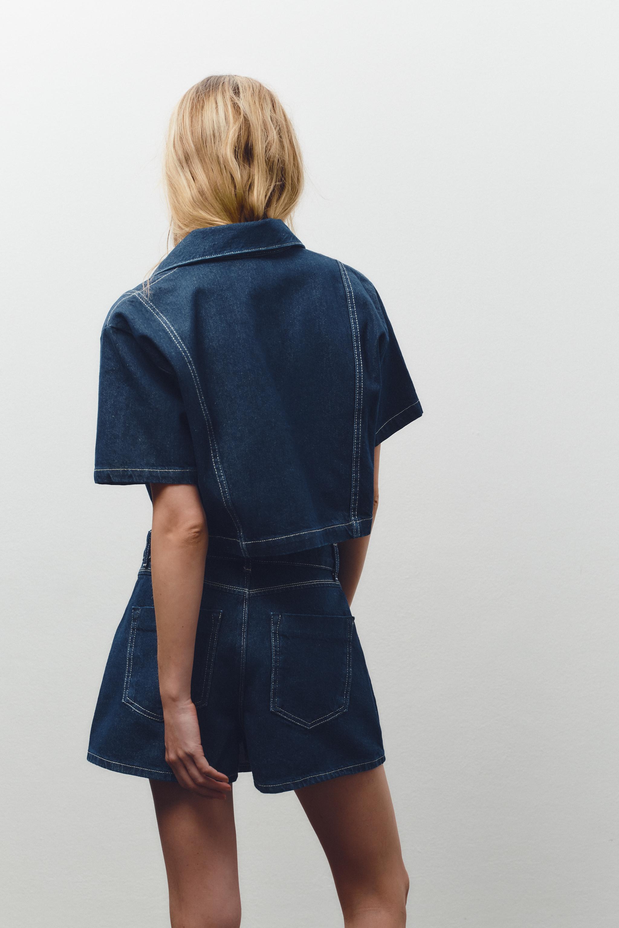 Z1975 SHORT DENIM SHIRT - Light blue | ZARA Australia