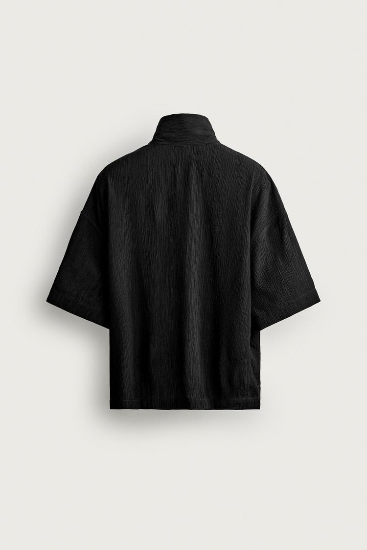 Camisa de corte relajado con textura 8