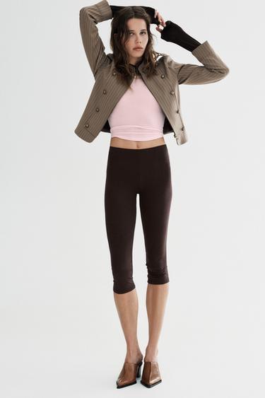 STRIPED FITTED BLAZER - Light tan by Zara