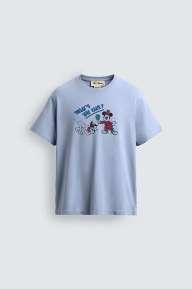 MICKEY + PLUTO HARRY LAMBERT FOR ZARA X DISNEY T-SHIRT - Sky blue by Zara