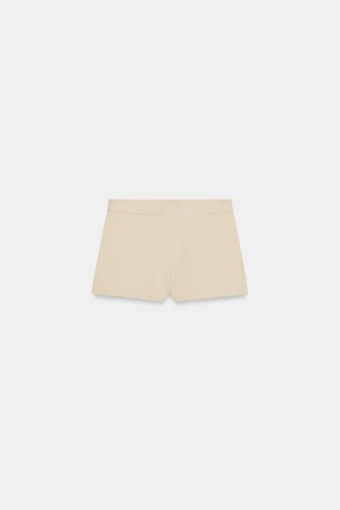 JUPE-PANTALON CROISÉE TAILLE BASSE - Sable de Zara - Image 7