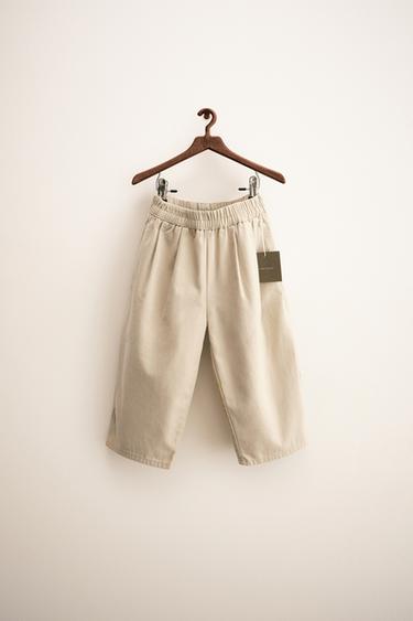 Zara ZARA TIMELESS - BALLOON PANTS WITH ELASTIC WAIST - Light beige