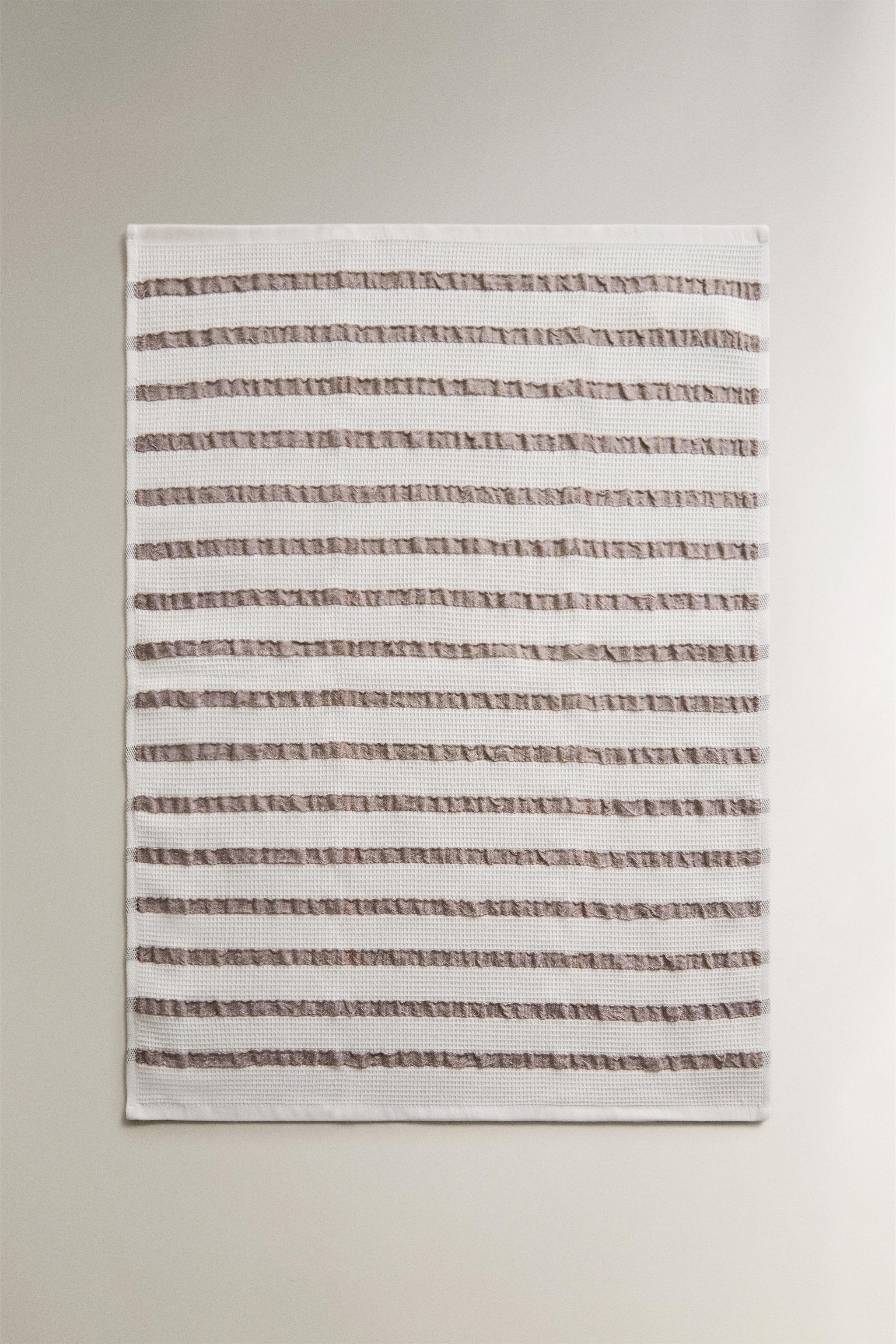 WAFFLE KITCHEN TOWEL — Brown