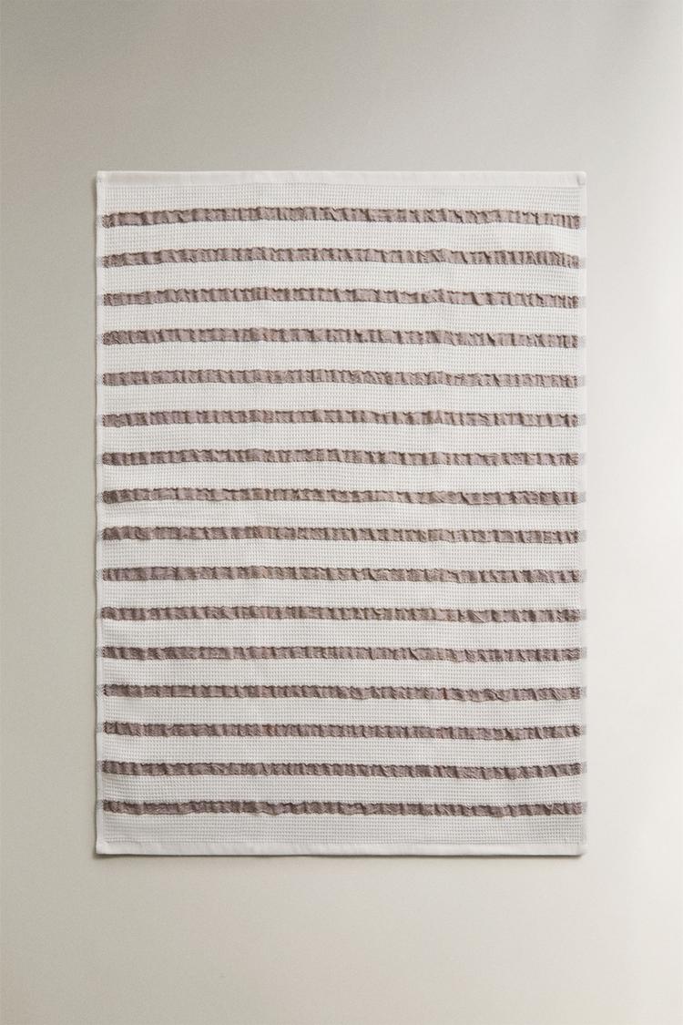 WAFFLE KITCHEN TOWEL — Brown