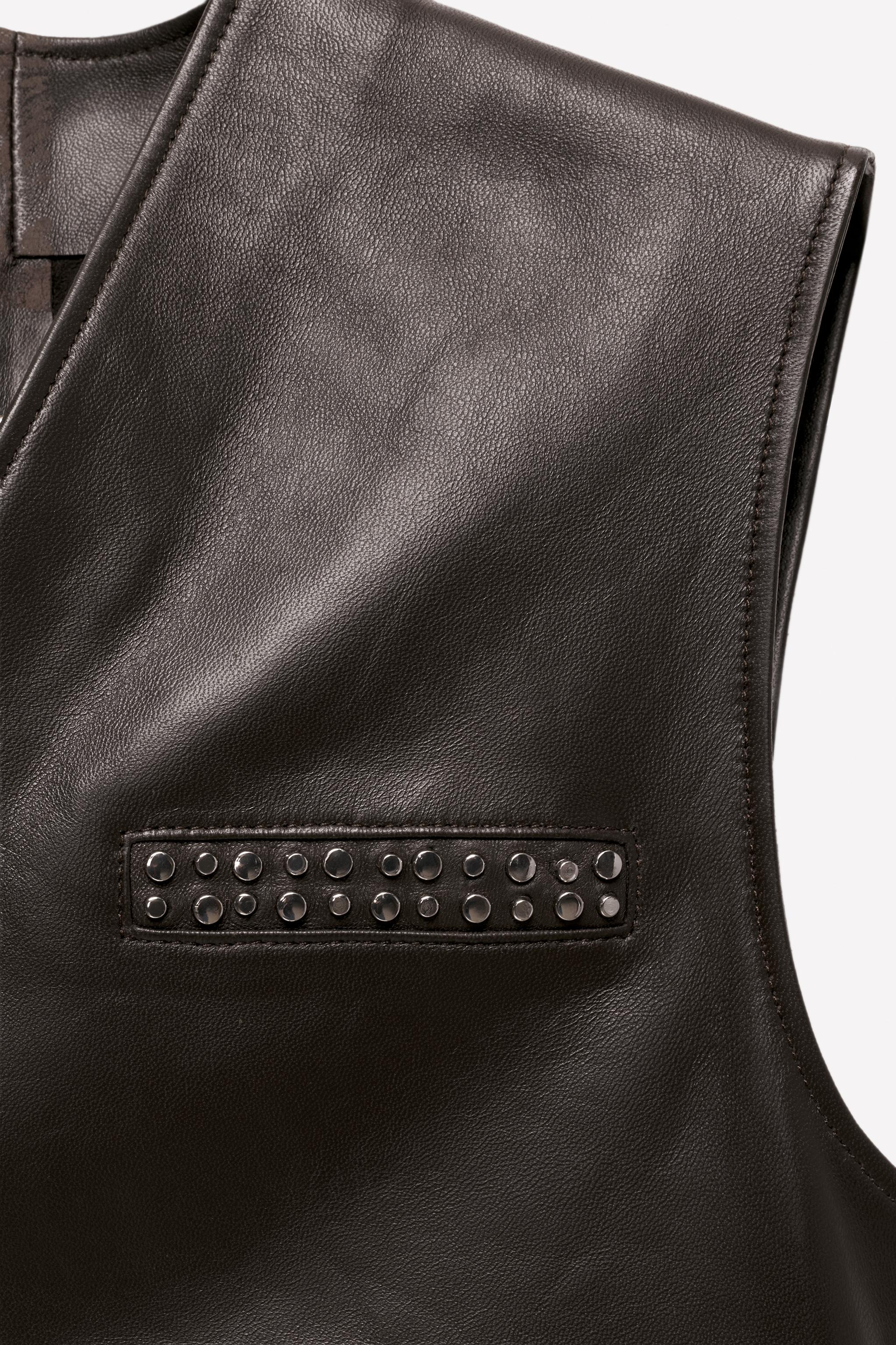 STUDDED LEATHER VEST LUDOVIC DE SAINT SERNIN x ZARA