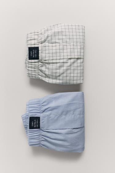 8-14 سنوات/ حزمة بوكسرين من البوبلين - أزرق الخاص بـ Zara