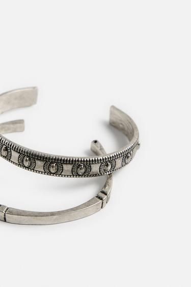 PACK DE 2 BRACELETS RIGIDES - Argent de Zara - Image 3