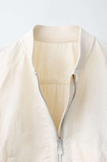 BOMBER JACKET WITH GATHERS - Butter by Zara - Image 2