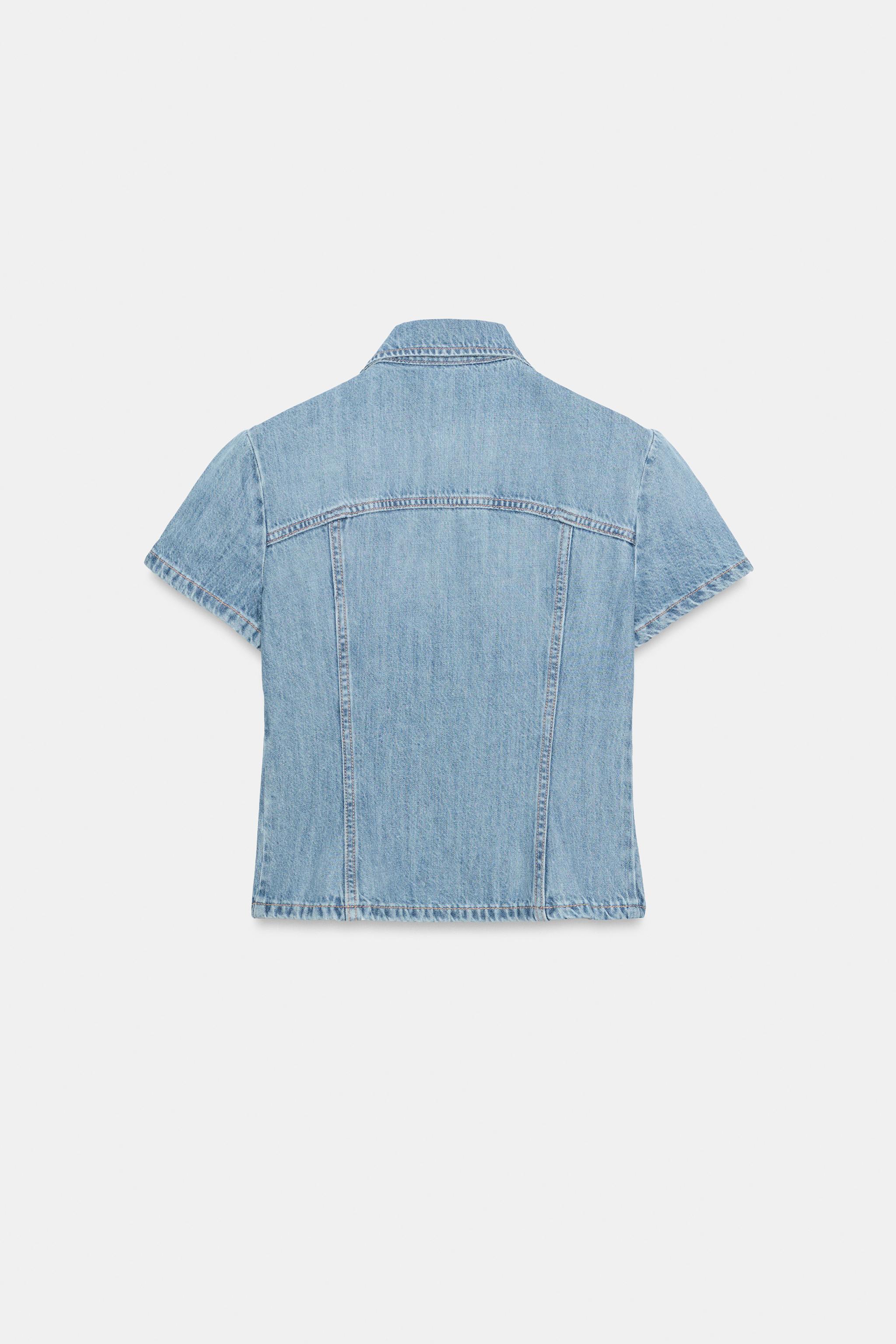 TRF ZIP-UP DENIM SHIRT