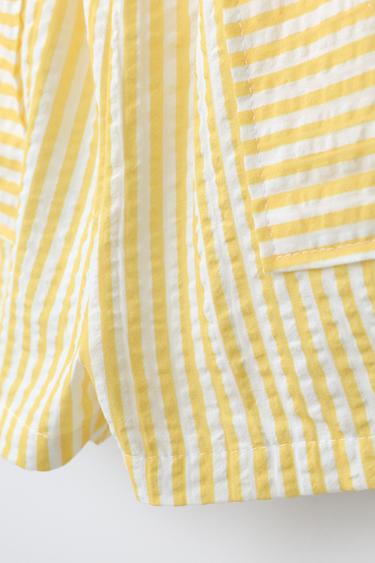 STRIPED BERMUDA SHORTS - Yellow by Zara - Image 3