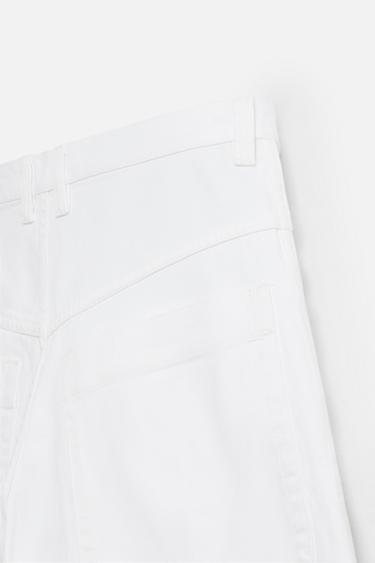 BERMUDA EN DENIM COUPE OVERSIZE - Blanc de Zara - Image 8