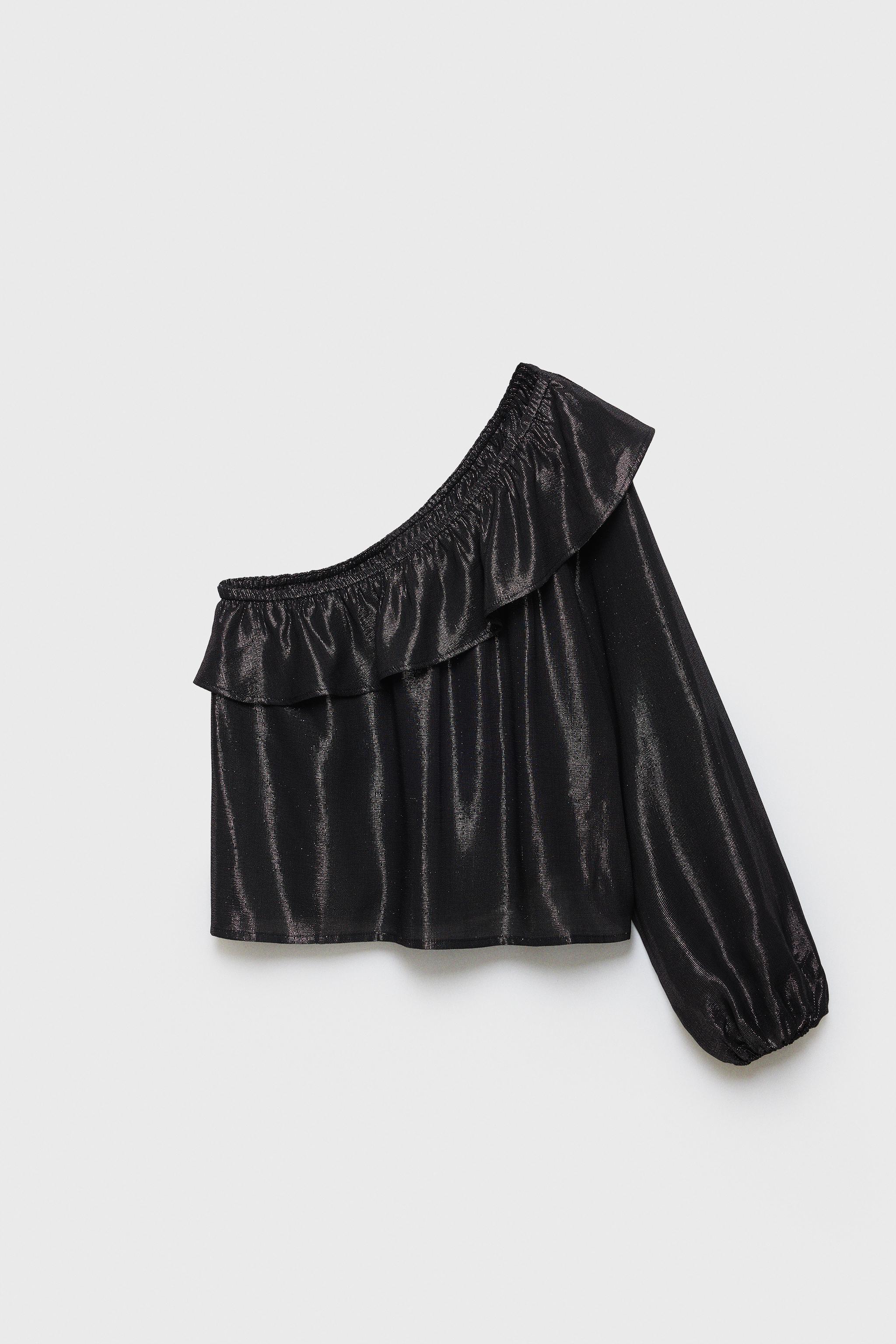 Zara ruffle asymmetric top popular