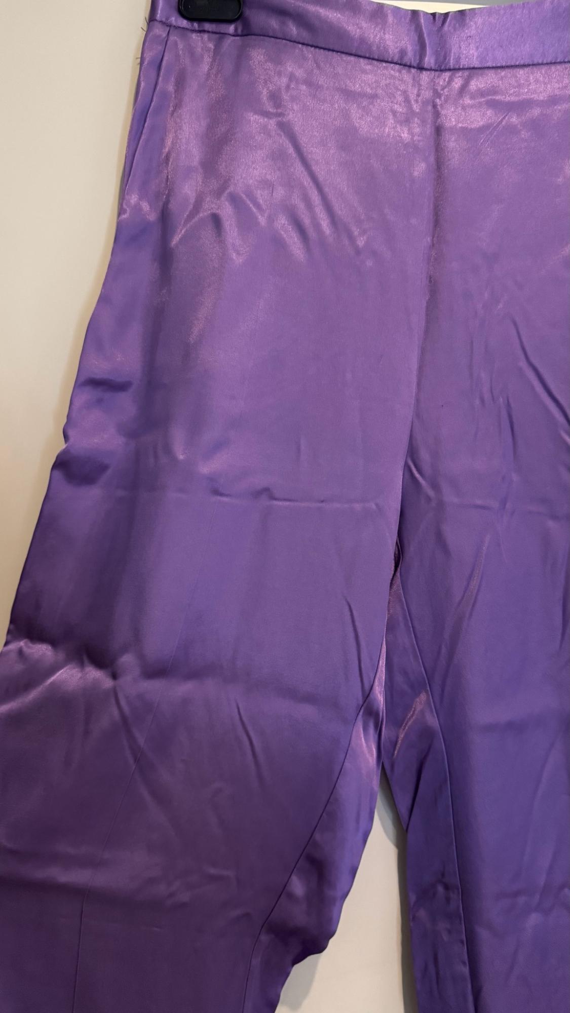STRAIGHT FIT SATIN TROUSERS - Image 3
