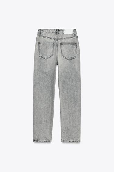 Z.01 MOM FIT COMFORT HIGH-WAIST JEANS - Grey by Zara - Image 8