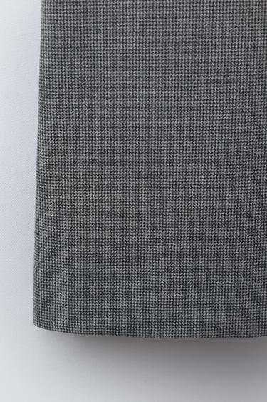 HERRINGBONE FLARED TROUSERS - Grey by Zara - Image 3