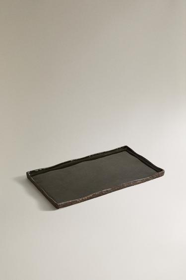 PLATEAU CÉRAMIQUE NOIRE - Noir de Zara - Image 1
