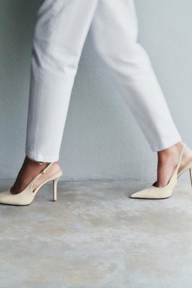 BUCKLE SLINGBACK SHOES - Ecru White by Zara - Image 0
