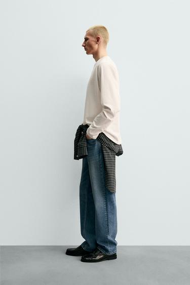 T-SHIRT MEDIUM WEIGHT MANCHES LONGUES ORIGINS - Blanc cassé de Zara - Image 3