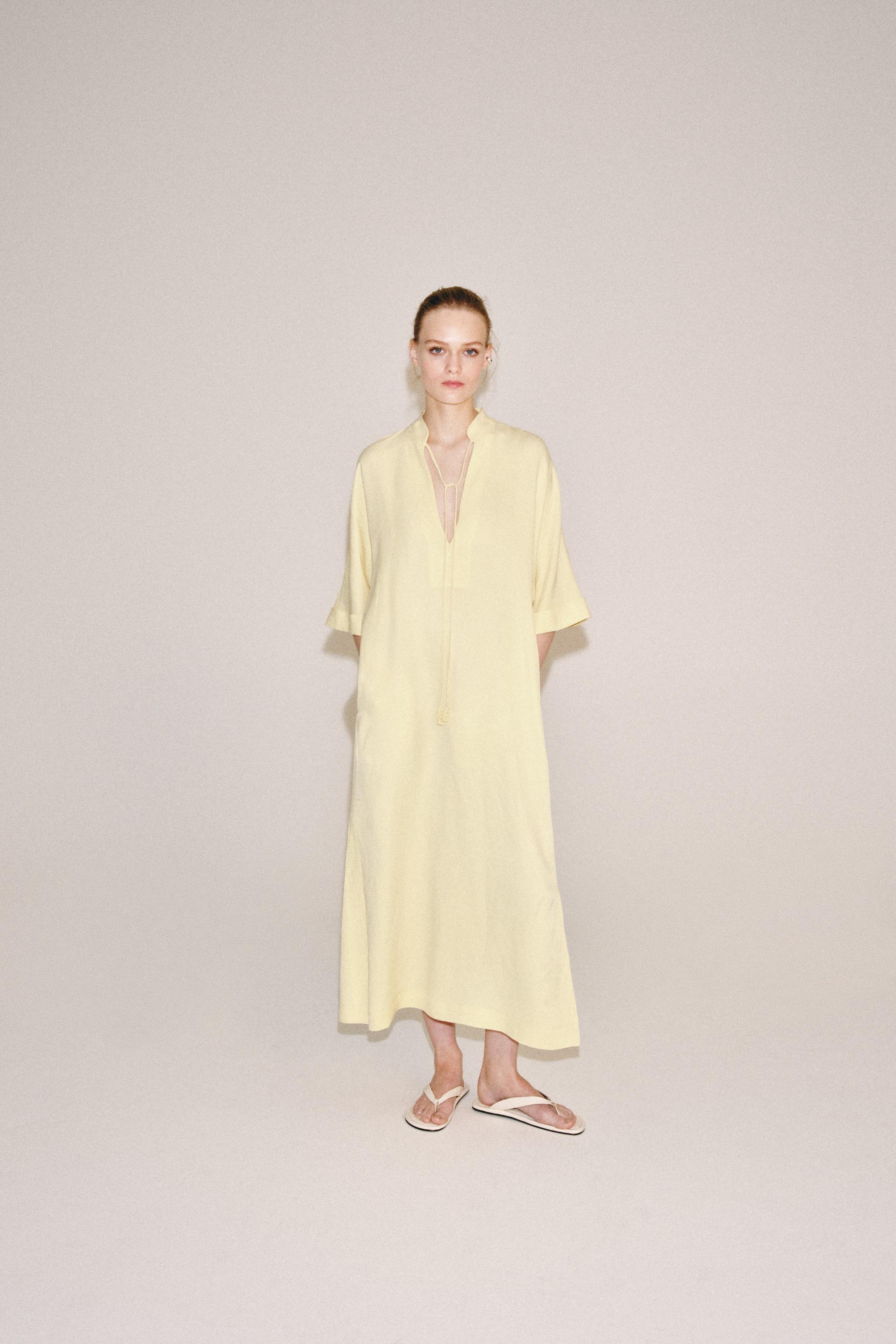 Zara ZW COLLECTION MİDİ ELBİSE görsel 7