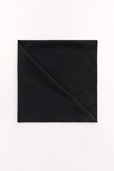 Zara COTTON SCARF - Black