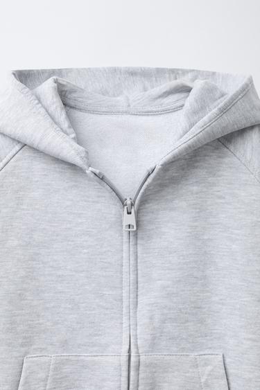 BASIC ZIP-UP SWEATSHIRT - Grey marl by Zara - Image 2