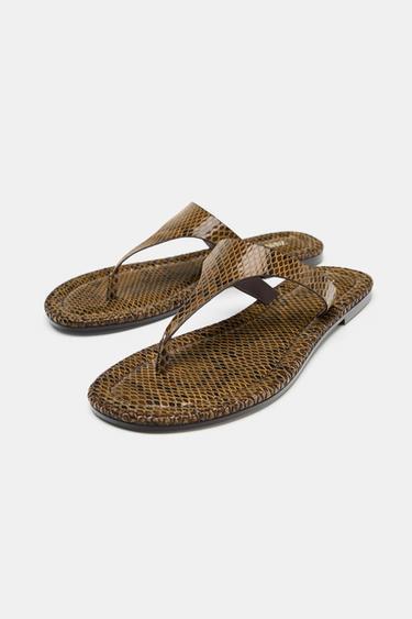 SANDALES IMPRIMÉ ANIMALIER - Serpent de Zara - Image 3