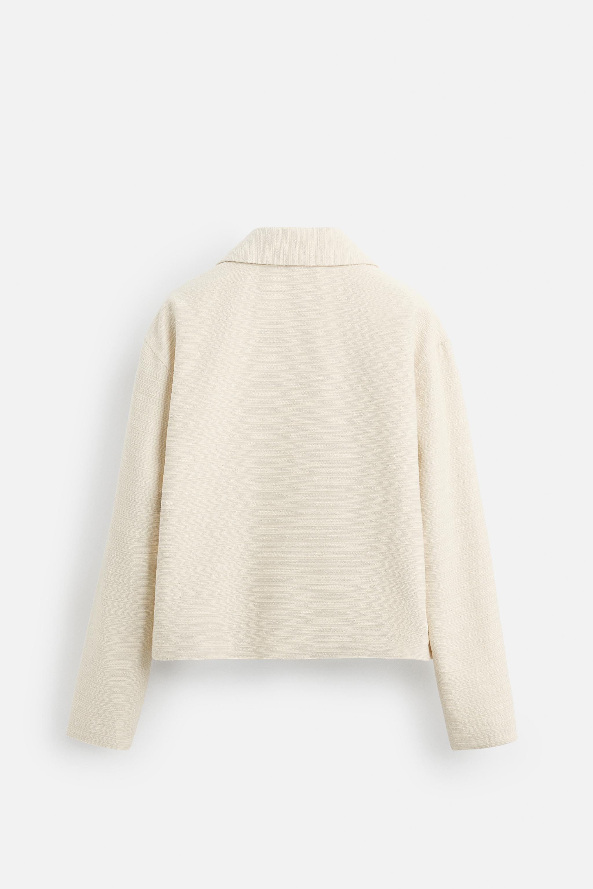テクスチャーシャツジャケット テクスチャー素材シャツジャケット - ベージュ | ZARA Japan / 日本