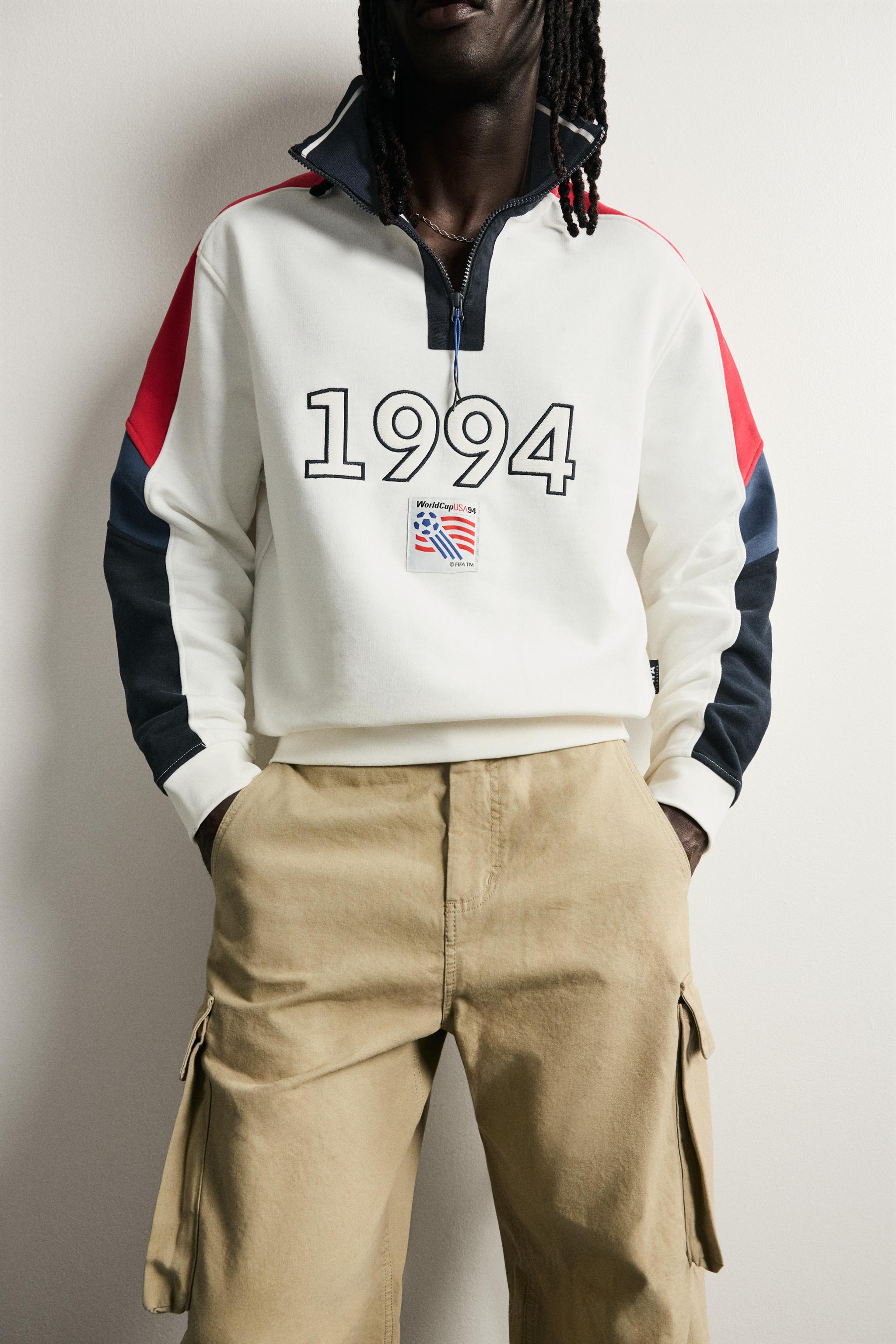 Zara ABD 94 FIFA DÜNYA KUPASI™ FIFA CLASSICS FERMUARLI YAKA SWEATSHIRT görsel 7