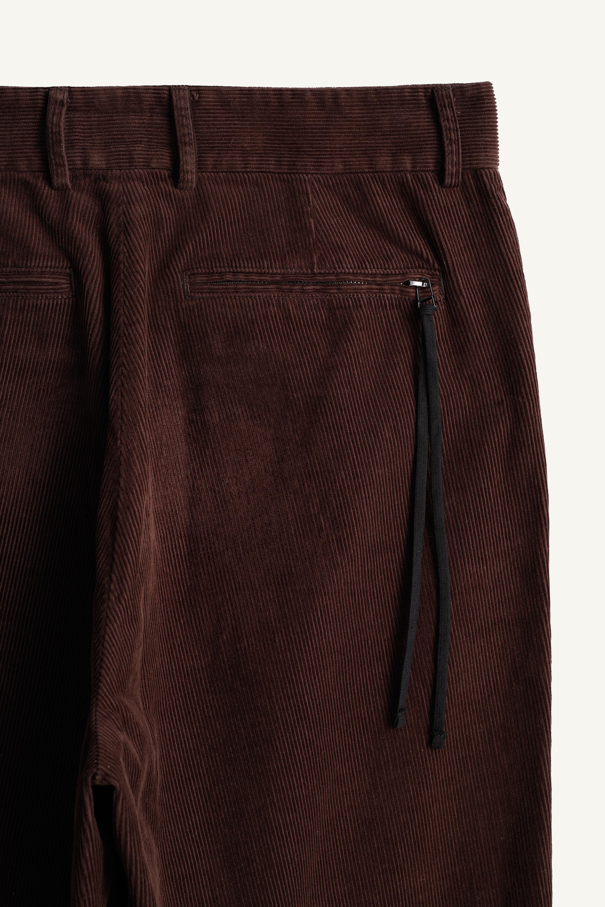 PANTALON COUPE DÉCONTRACTÉE VELOURS CÔTELÉ CONTRASTE