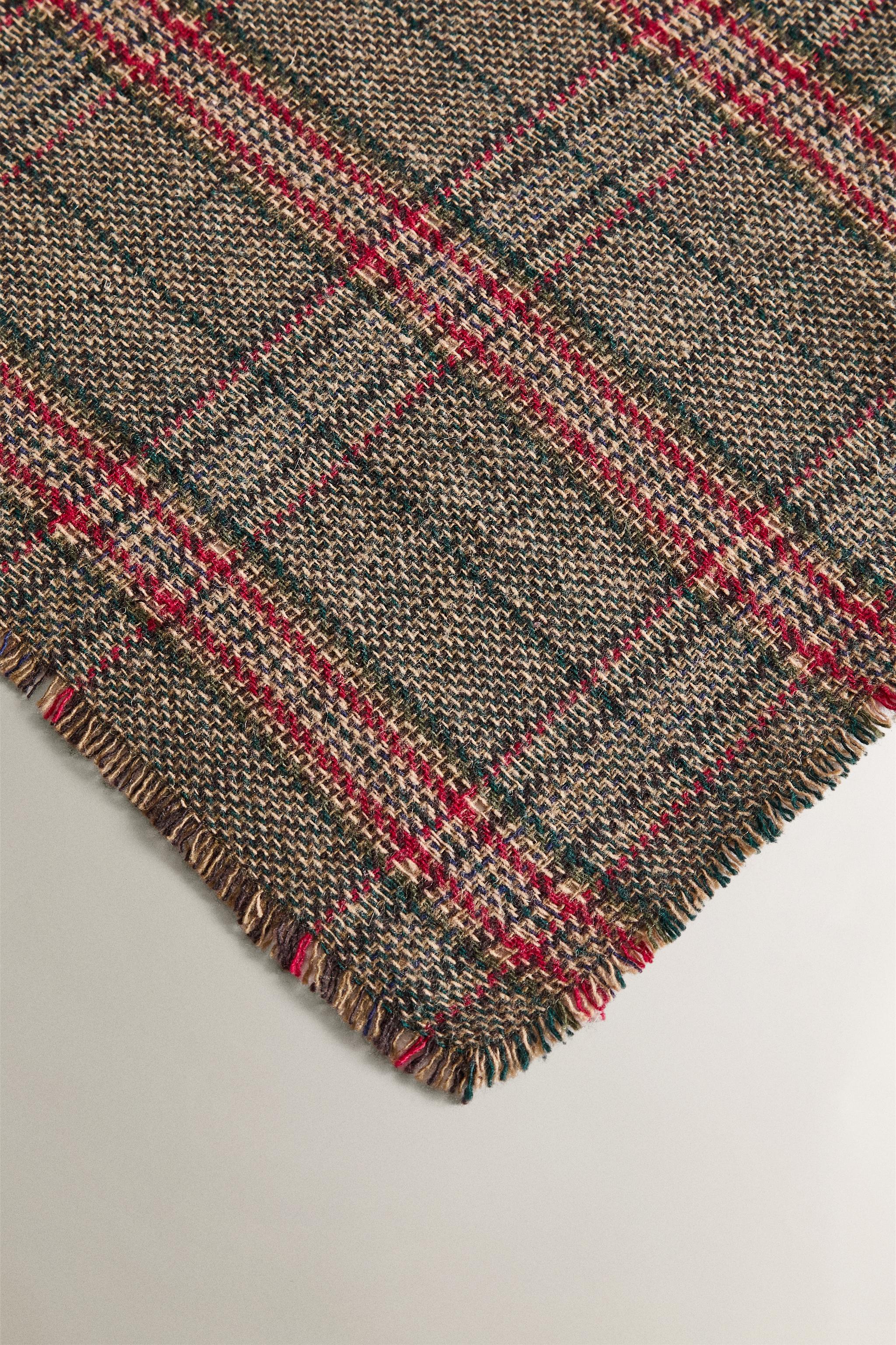 CHRISTMAS TARTAN CHECK BLANKET