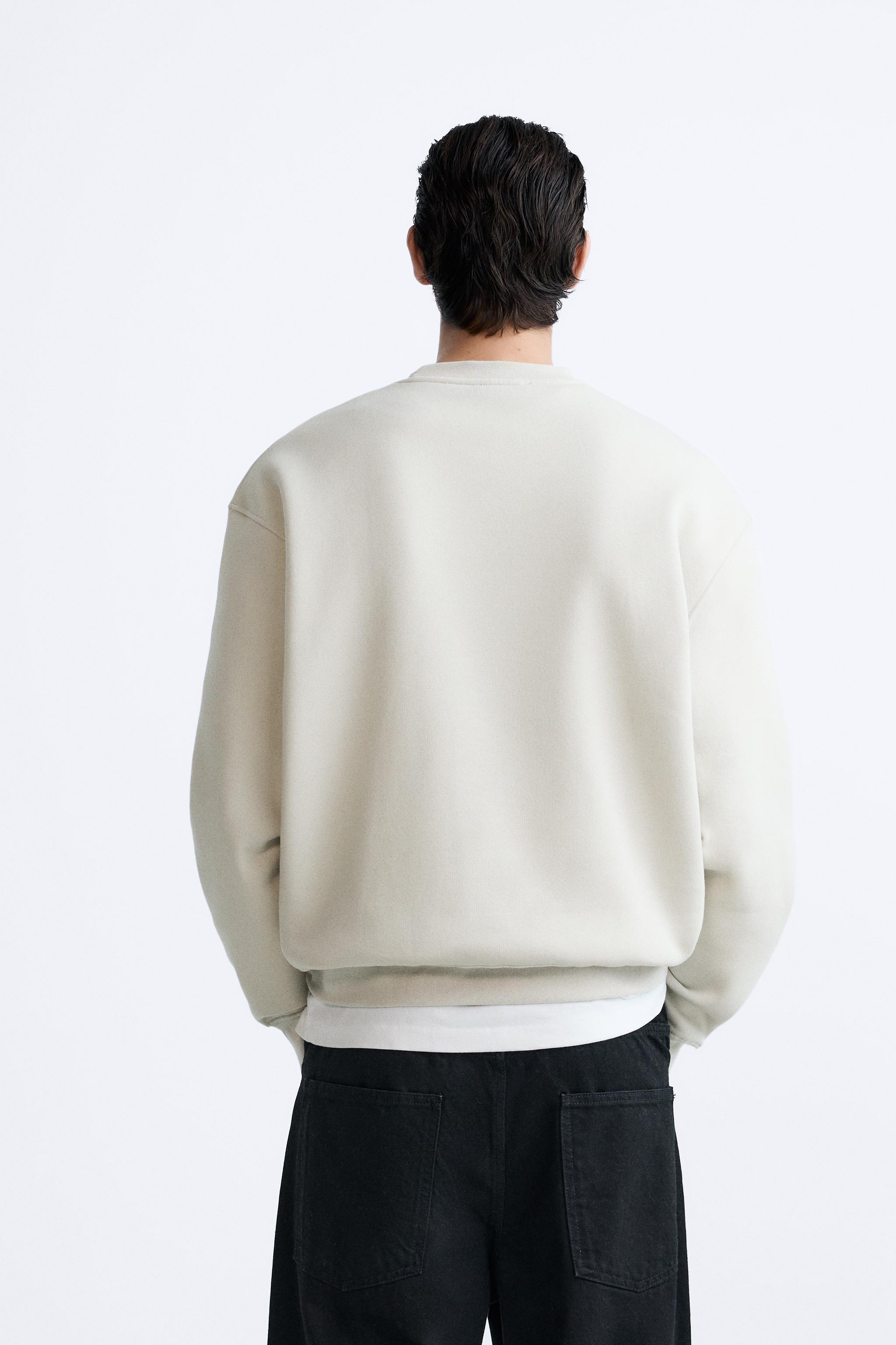 TEXT PRINT SWEATSHIRT - Oyster-white | ZARA United States