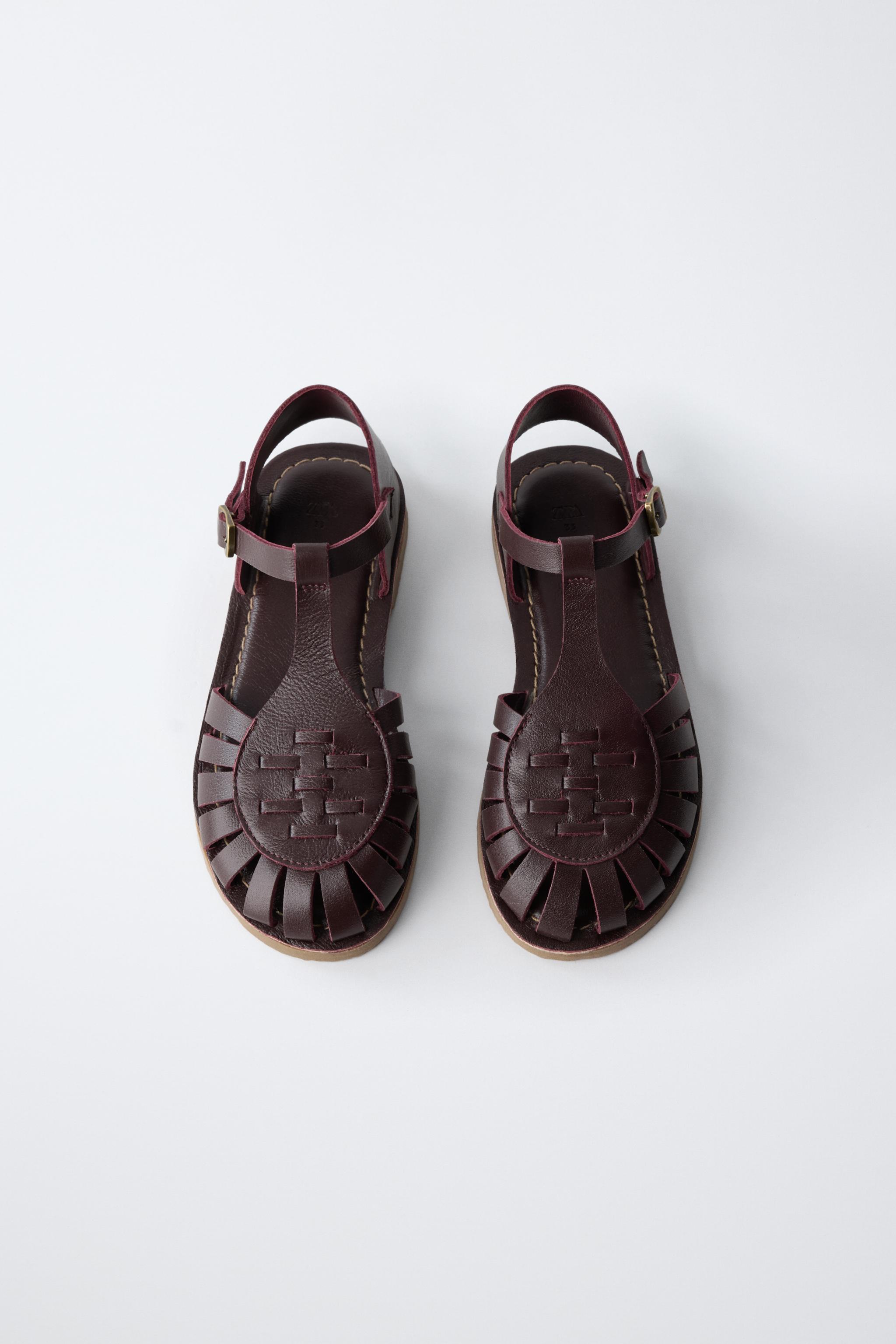 SANDALES STYLE PLAGE EN CUIR