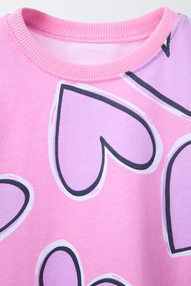 PRINTED T-SHIRT - Light mauve by Zara - Image 2
