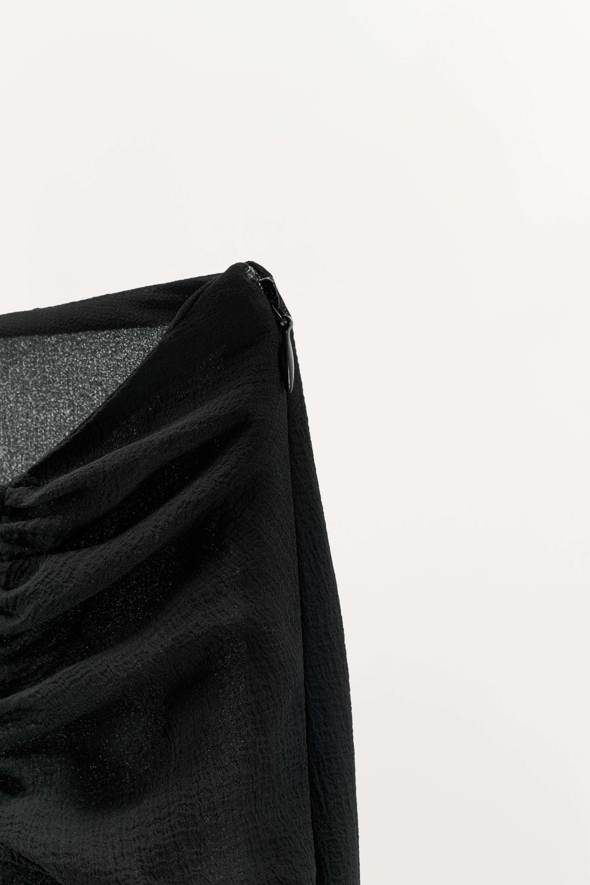 JUPE DRAPÉE EN CRÊPE GEORGETTE