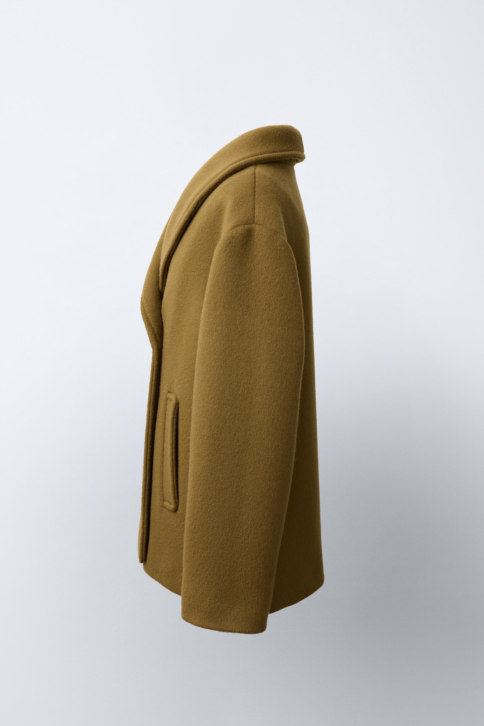 MANTECO WOOL SHORT COAT - Olive green | ZARA United States